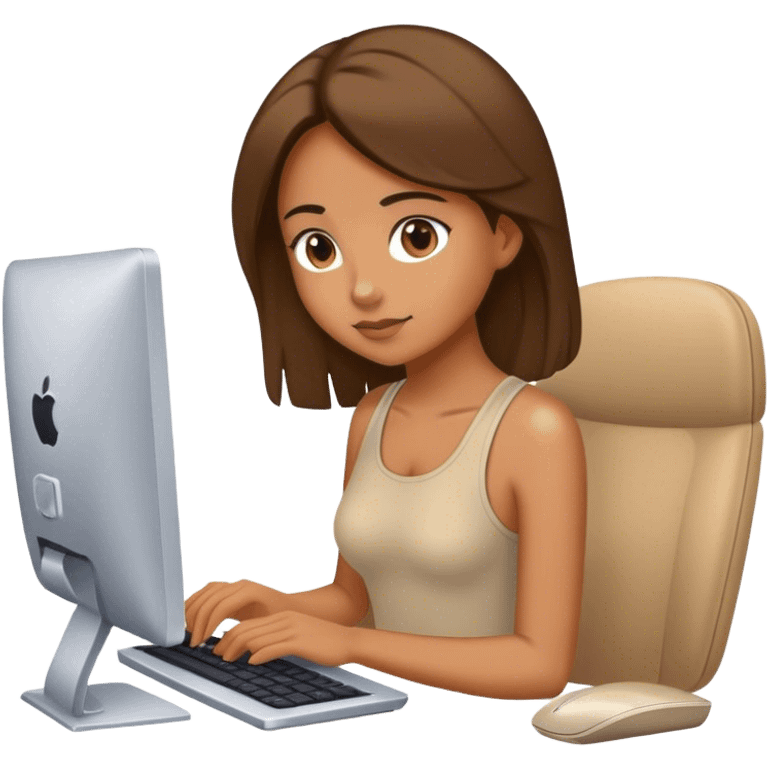 Girl  and computer  emoji