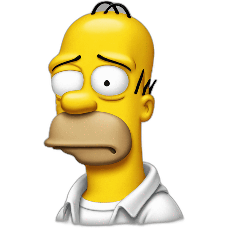 Homer Simpson with a bored expression emoji