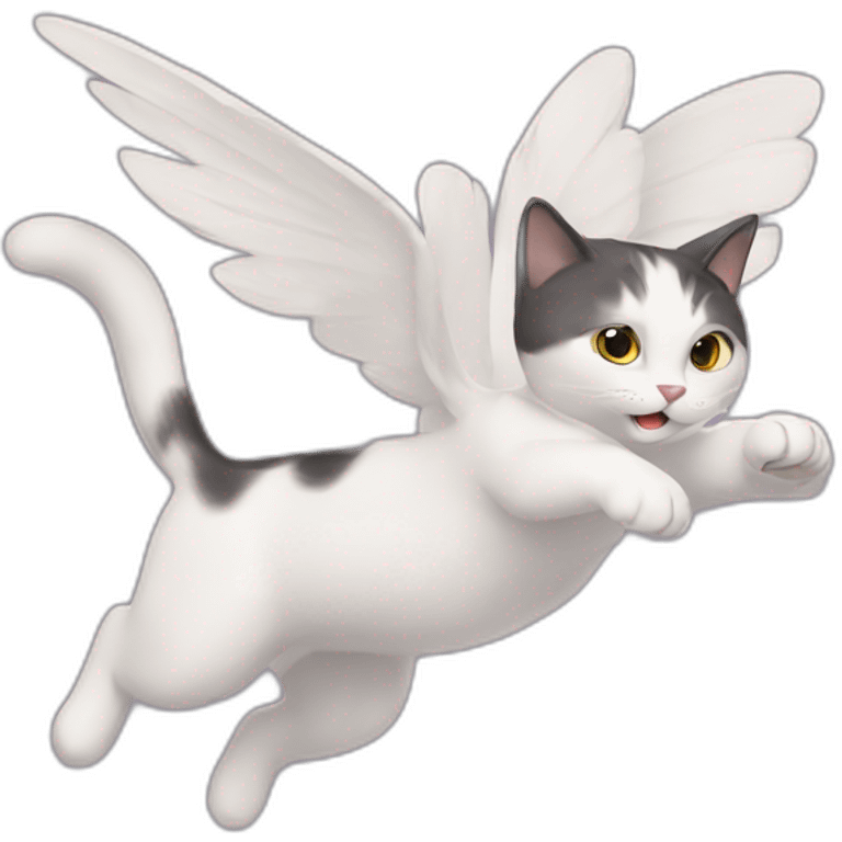 A flying cat emoji