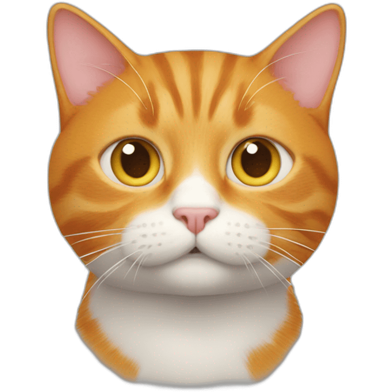 A ginger cat who's into physics emoji