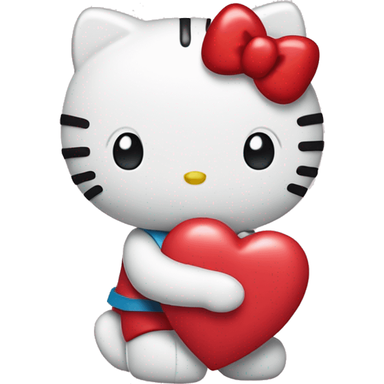 hello kitty holding heart emoji