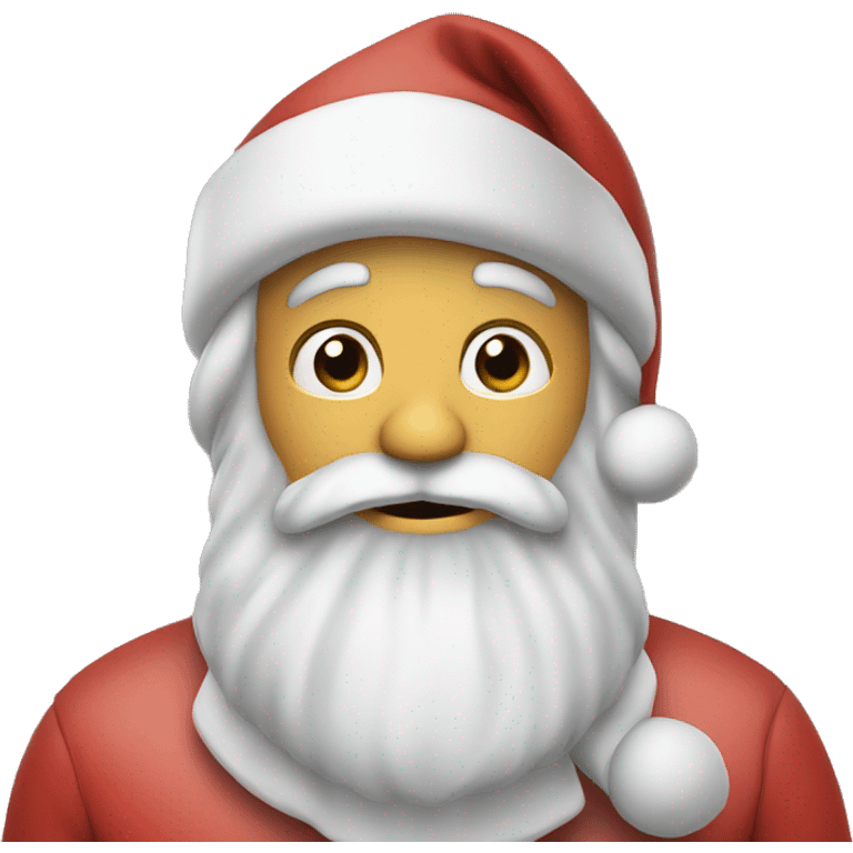 Santa clause looking for a list emoji