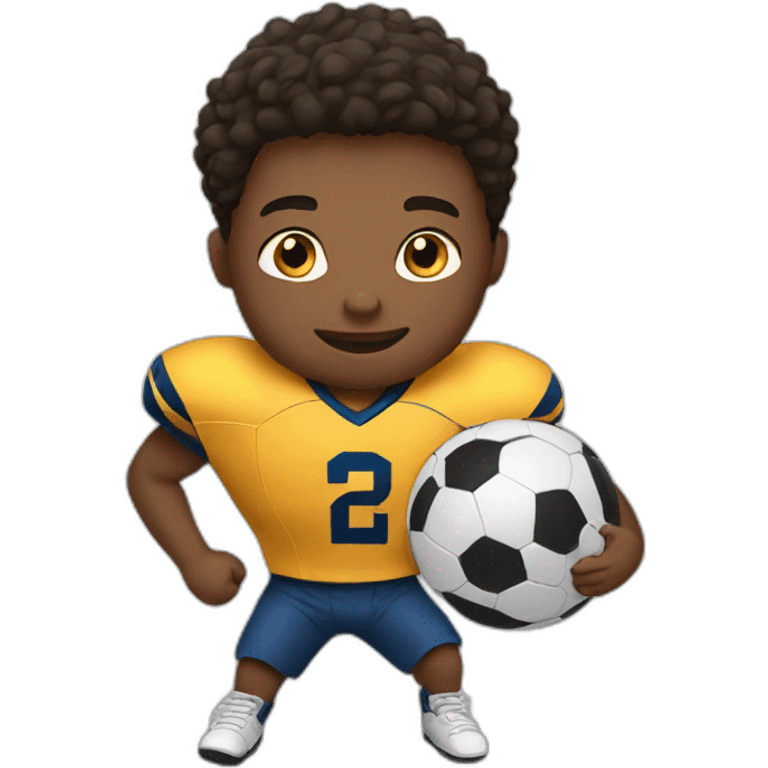 Boy playing football emoji