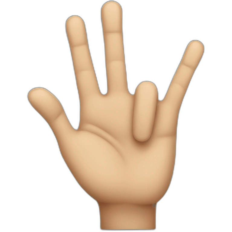 Hand with two fingers emoji