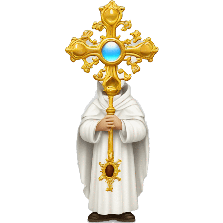 Monstrance baroque catholic - white host with cross emoji