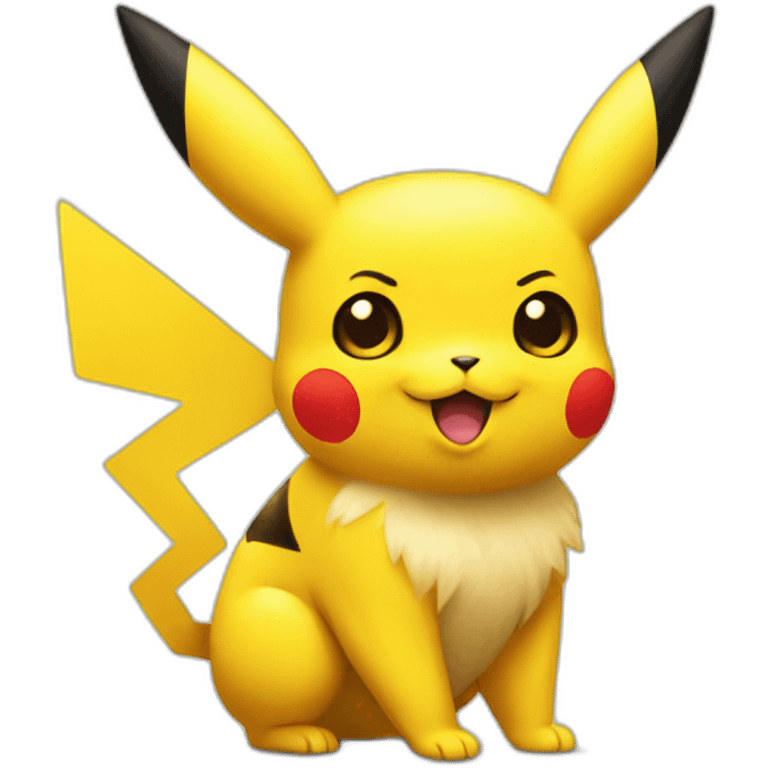 Pikachu sur un chat emoji