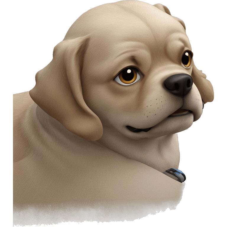 realistic dog in a book emoji