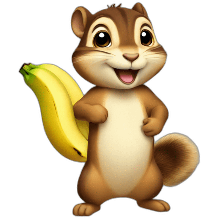 chipmunk-with-banana-in-hand emoji