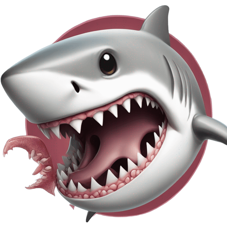 Inside a shark  emoji