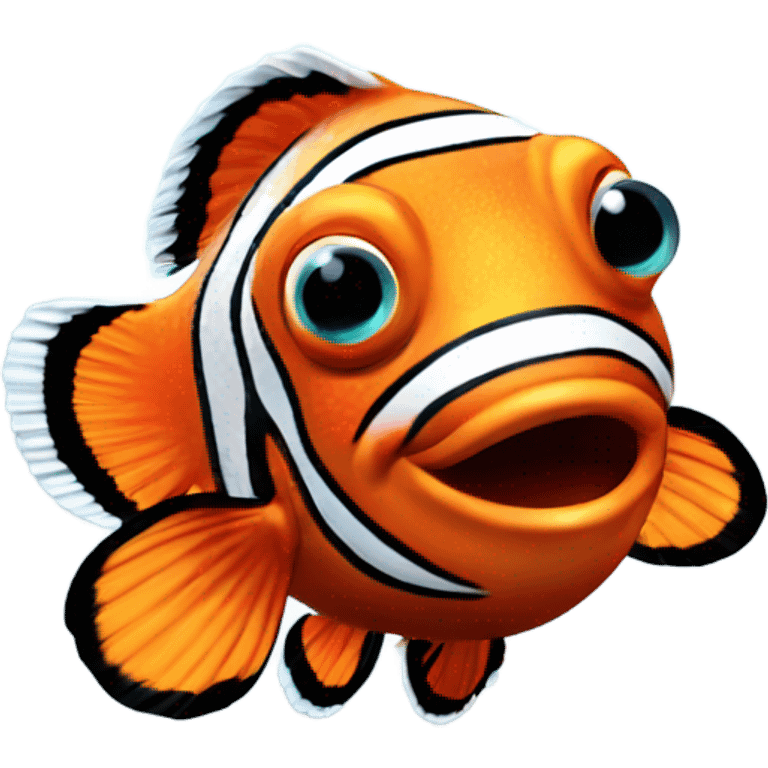 clown fish with bubbles  emoji