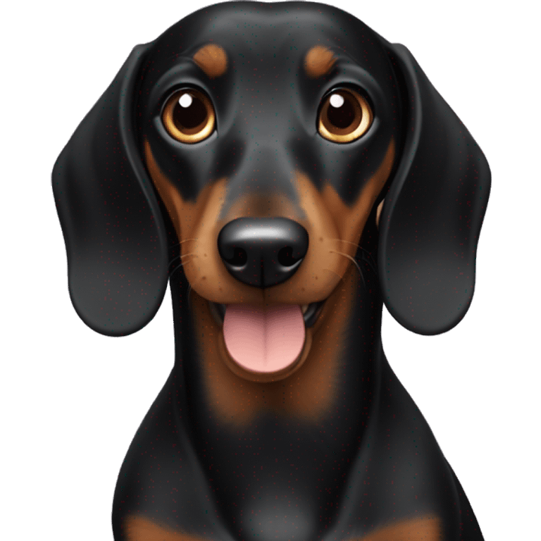 a black dachshund emoji