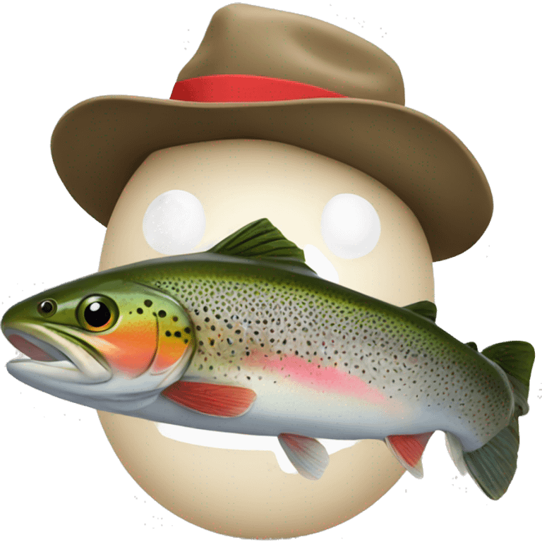 Trout with a hat emoji