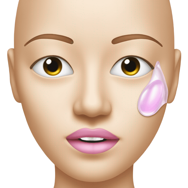 Moisturizing hydrogel face mask pink with slits for eyes, lips and nose  emoji