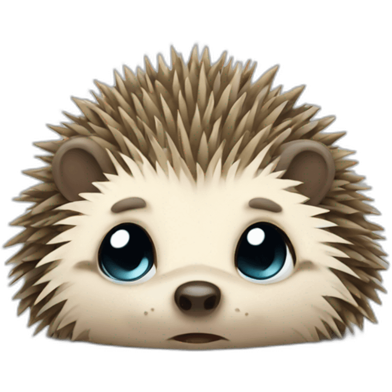 hedgehog crying emoji