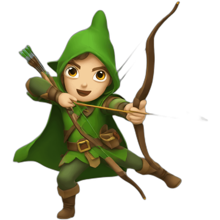 robin hood shooting arrow emoji