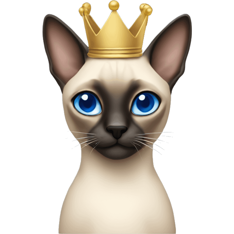 Siamese with a blue crown emoji