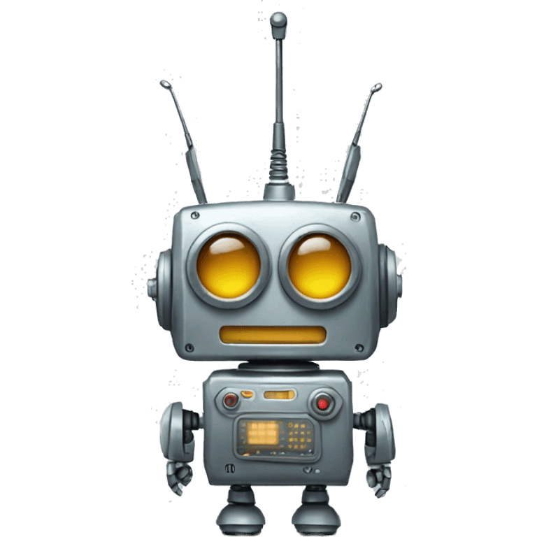 robot with an antenna on its head emoji