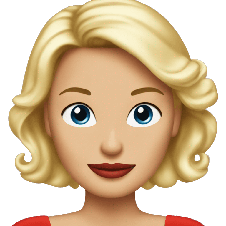 Nicollette Sheridan in red dress emoji