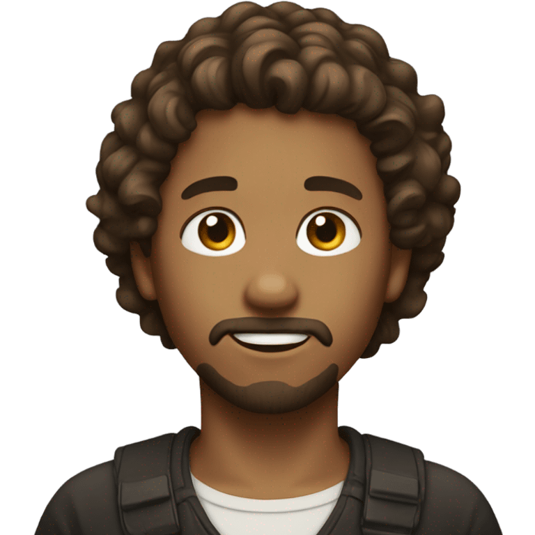 boy with brown wavy hair and a goatee emoji