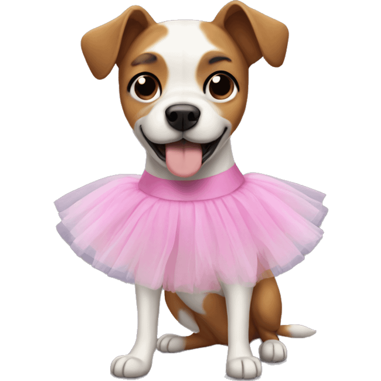 Dog wearing tutu emoji