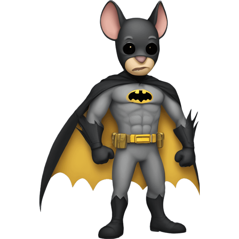 Batman if he was a rat emoji