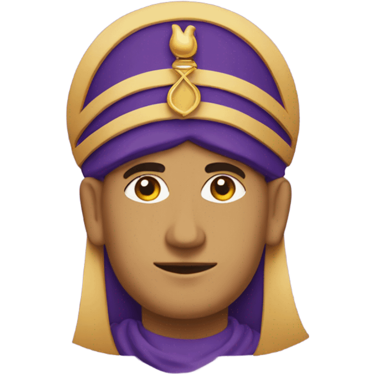 symbol for zoroastrianism on purple background emoji