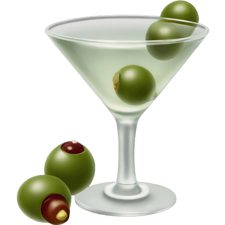 Dirty Martini with olive and pickle  emoji