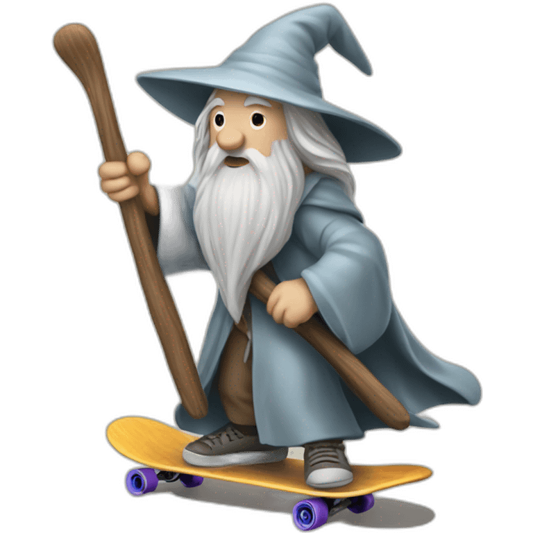 gandalf on a skateboard emoji