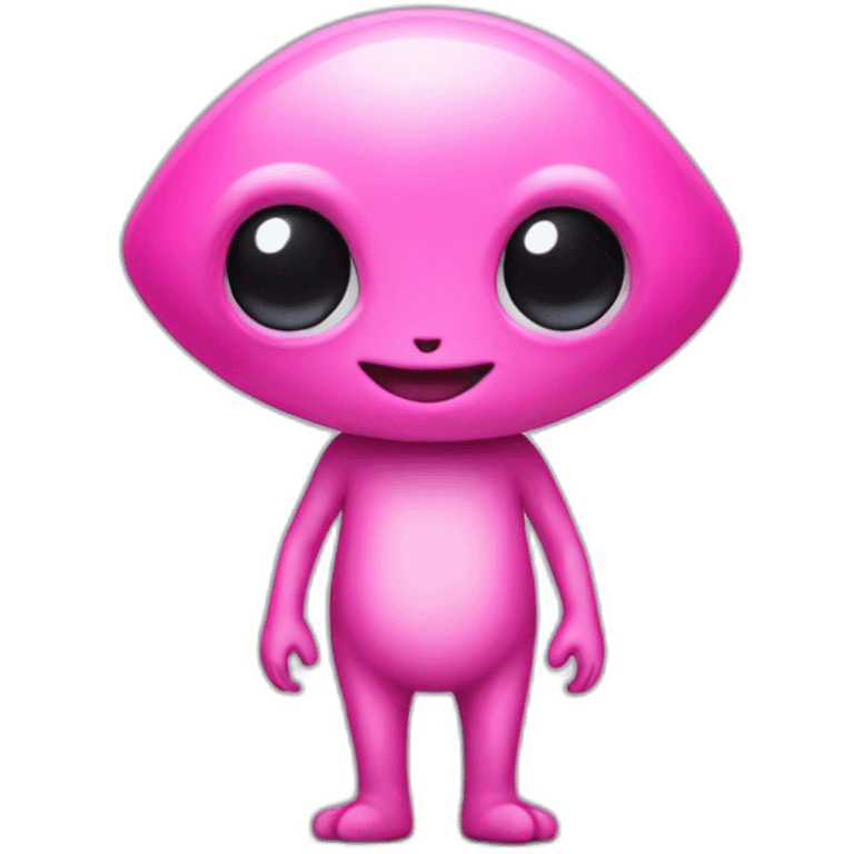 cute pink alien emoji