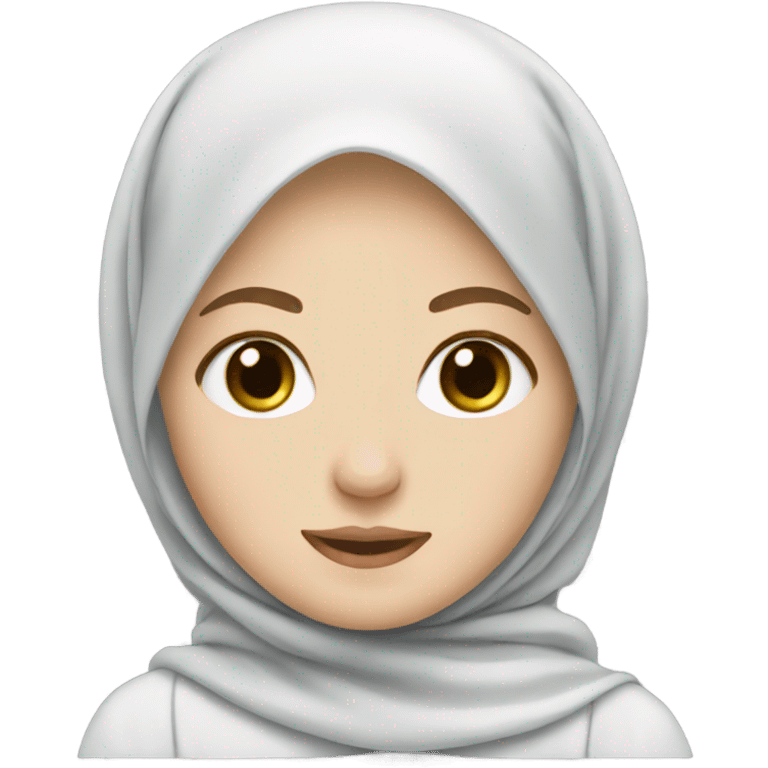 Cute white girl with hijab emoji