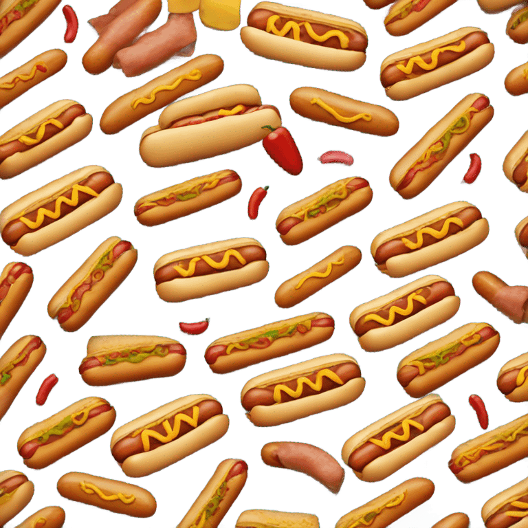 A hot dog laying down with a chili cheese dog  emoji