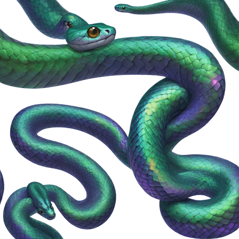 Dark iridescent snake emoji