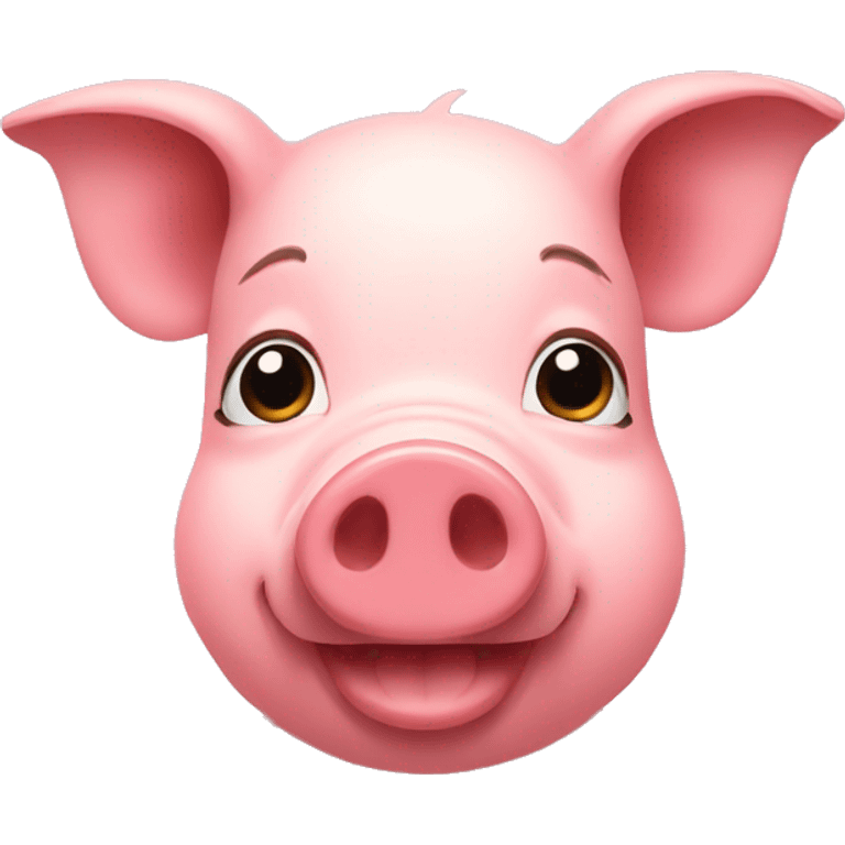 A pig with a clefty chin emoji