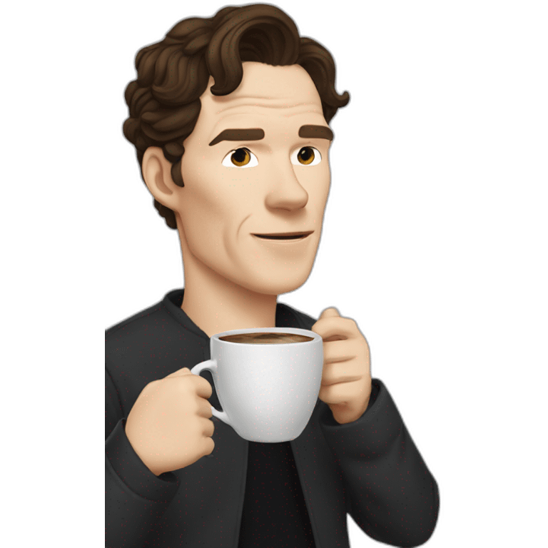 benedict cumberbatch drinking coffee emoji