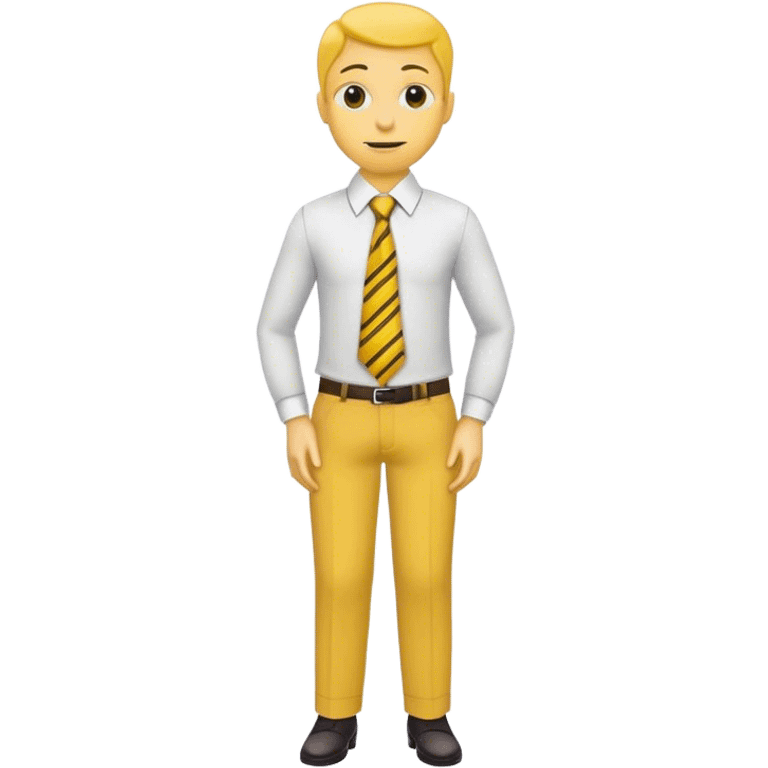 Sponge man with pants and a tie on emoji