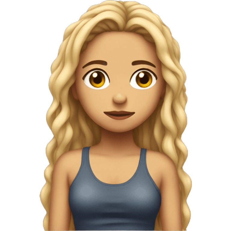 Shakira with sad expression emoji