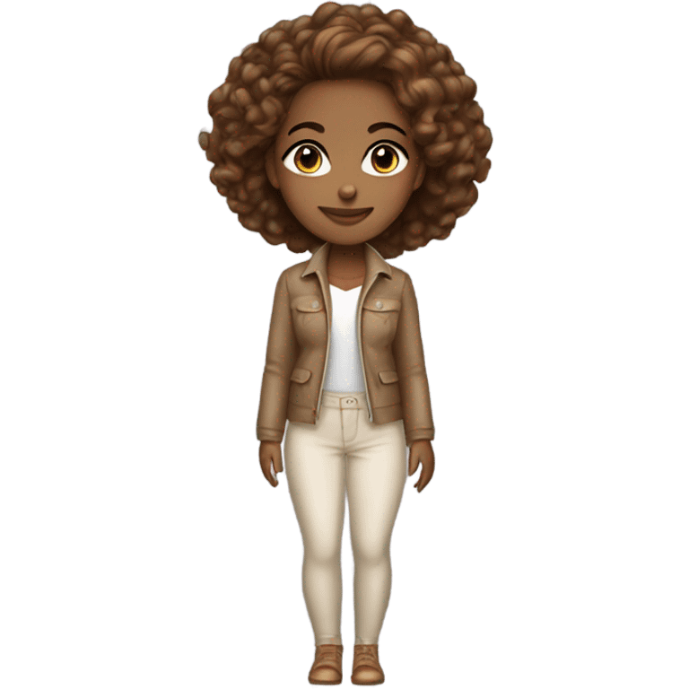 gorgeous light brown skin woman expensive clothes and highlights emoji