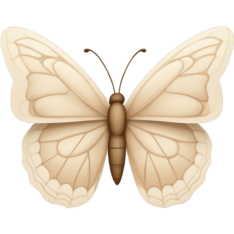 beige butterfly flying away emoji