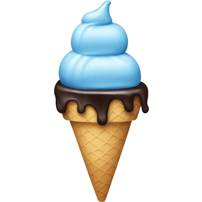 Blue ice cream sundae emoji