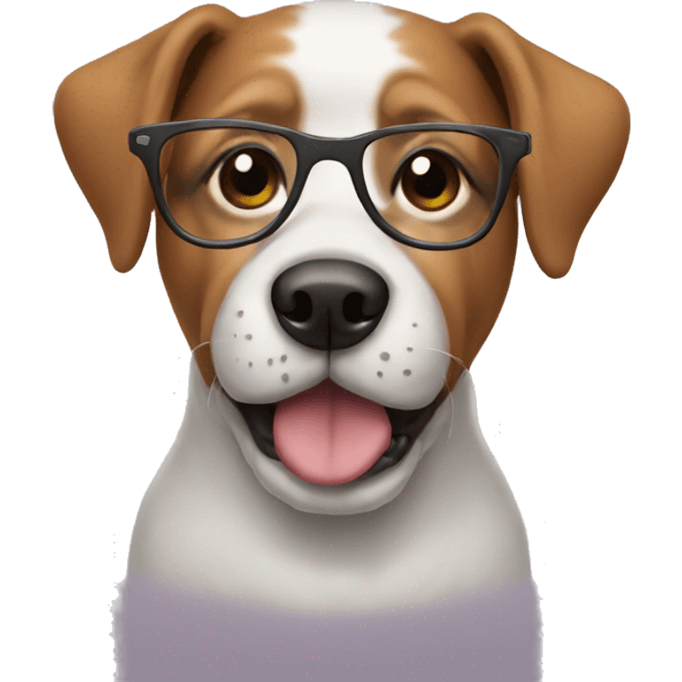 Dog with glasses emoji