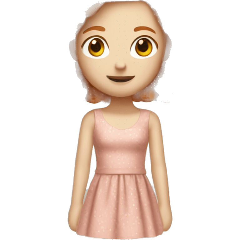 Ginger girl with pretty dress emoji