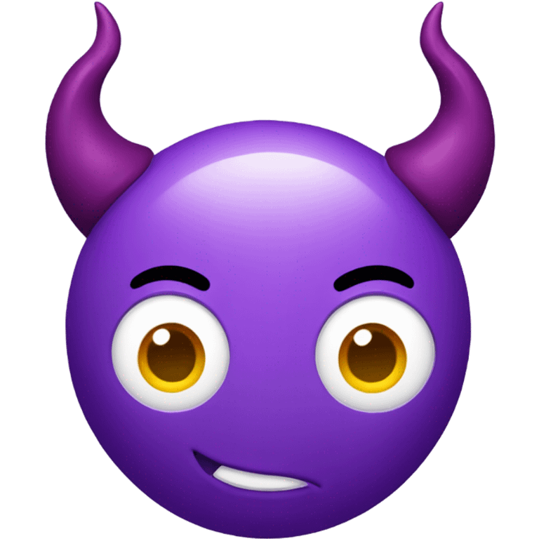 purple heart with purple devil horns emoji