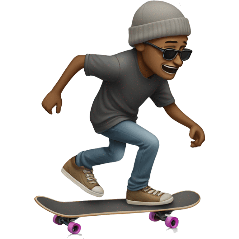 Blind man on a skateboard  emoji