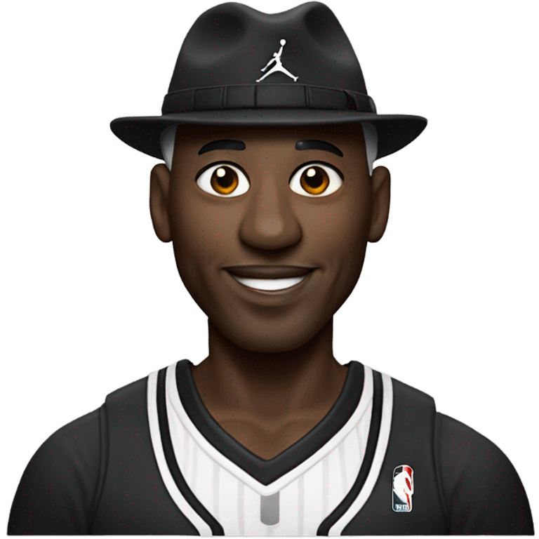 Michael Jordan with a little hat emoji