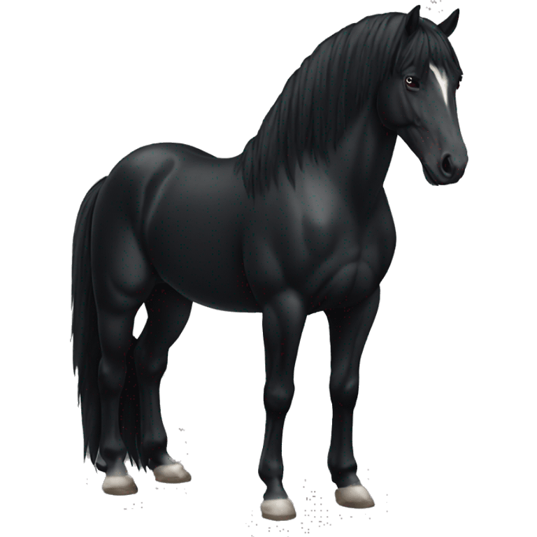 big black horse emoji