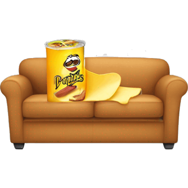 Pringles sitting on a couch emoji