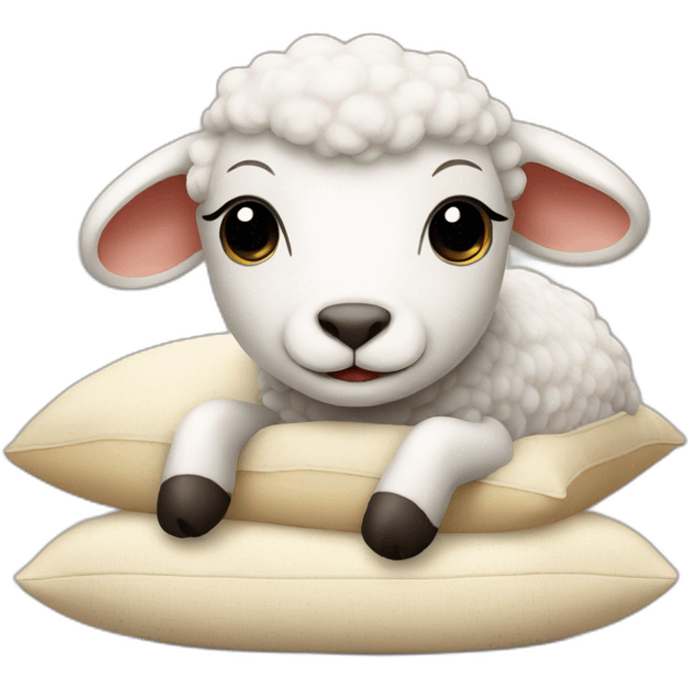 Lamb on a pillow emoji