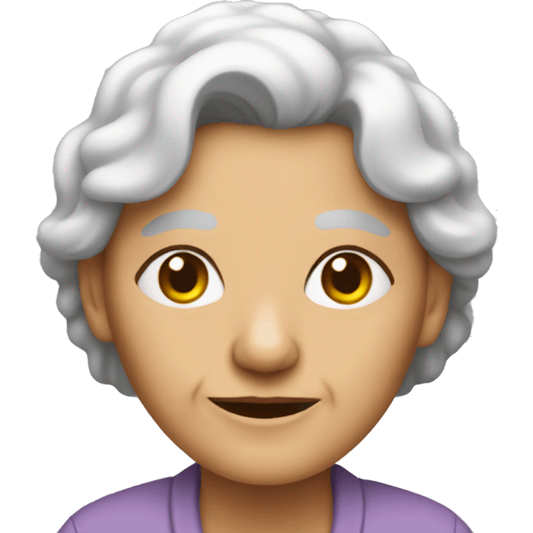 Old woman with cat body emoji