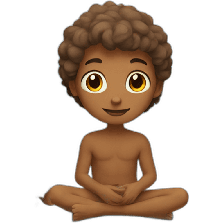 Boy with Brown hares on Beach  emoji