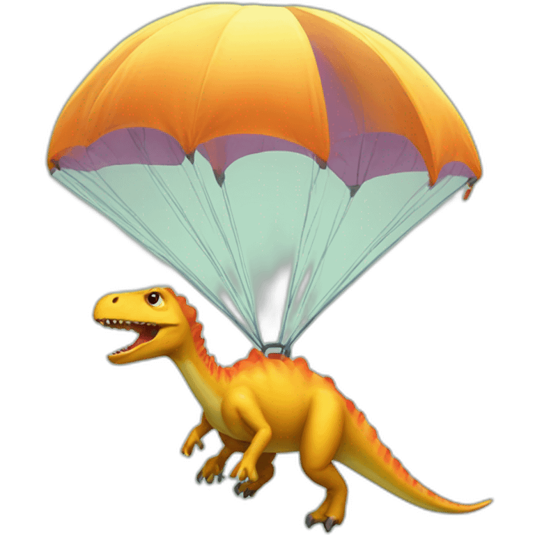 Parachute dinosaur emoji